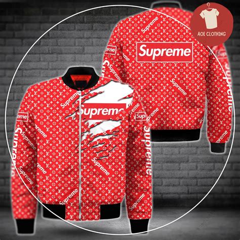 supreme and louis vuitton hoodie cheap|louis vuitton supreme red bomber.